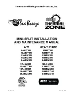 Preview for 1 page of Thermal Zone 12A45YIMI Installation And Maintenance Manual