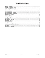 Preview for 2 page of Thermal Zone 12A45YIMI Installation And Maintenance Manual