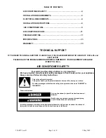 Preview for 2 page of Thermal Zone WAC6115R Installation And Operation Manual