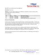 Preview for 2 page of Thermal CS011126 User'S & Technical Manual