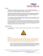 Preview for 6 page of Thermal CS011126 User'S & Technical Manual