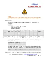 Предварительный просмотр 8 страницы Thermal CS011126 User'S & Technical Manual