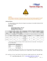 Предварительный просмотр 8 страницы Thermal WF060 Series User'S & Technical Manual