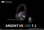 Thermaltake ARGENT H5 RGB 7.1 User Manual preview