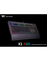 Thermaltake X1 RGB User Manual preview