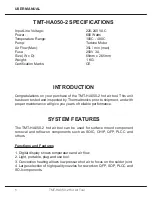 Предварительный просмотр 4 страницы Thermaltronics TMT-HA050-2 User Manual