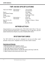 Предварительный просмотр 4 страницы Thermaltronics TMT-HA100 User Manual