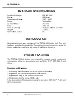 Предварительный просмотр 5 страницы Thermaltronics TMT-HA200 User Manual