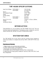 Предварительный просмотр 4 страницы Thermaltronics TMT-HA300 User Manual