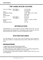 Preview for 4 page of Thermaltronics TMT-HA600 Series User Manual