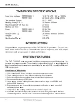 Preview for 4 page of Thermaltronics TMT-PH300 Series User Manual