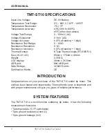 Предварительный просмотр 4 страницы Thermaltronics TMT-ST10 User Manual