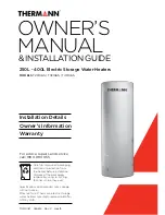 Thermann 250L Owner'S Manual & Installation Manual preview