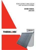 Thermann EVACUATED TUBE SOLAR HOT WATER SYSTEM Owner'S Manual preview