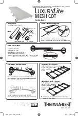 Preview for 1 page of Thermarest LUXURYLite Mesh Cot Instructions