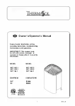 Предварительный просмотр 1 страницы Thermasol F-2 Owner'S/Operator'S Manual