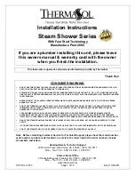 Preview for 1 page of Thermasol SS-140 Installation Instructions Manual