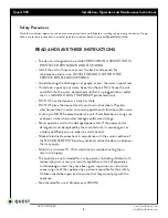 Preview for 3 page of thermastor Quest 335 Installation, Operation And Maintenance Instructions