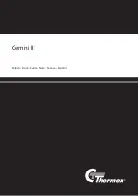 THERMEx Gemini III Manual preview