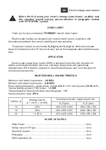 Preview for 3 page of THERMEx H 10 O User Manual