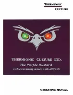 Предварительный просмотр 1 страницы Thermionic Culture The Purple Bustard Operating Manual