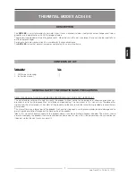 Preview for 1 page of thermital MODEX ACS 40 E Instruction Manual