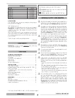 Preview for 2 page of thermital TBSS 150 Installation, Operation And Maintenance Manual