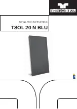 thermital TSOL 20 N BLU Installation Instructions Manual preview