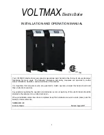 THERMO 2000 VOLTMAX 108 Installation And Operation Manual preview