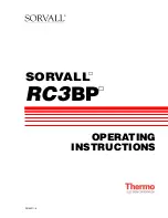 Thermo Electron SORVALL RC3BP Operating Instructions Manual preview