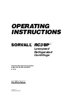 Preview for 2 page of Thermo Electron SORVALL RC3BP Operating Instructions Manual