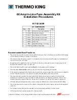 Thermo King 42-2499 Installation Procedures preview