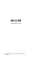 Preview for 1 page of Thermo King KD-II SR Manual