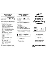 Предварительный просмотр 1 страницы Thermo King µP-T Operating Manual