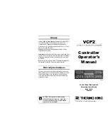 Thermo King VCP2 Operator'S Manual preview