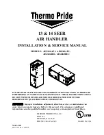 Thermo Pride AH2436AE1 Installation & Service Manual preview