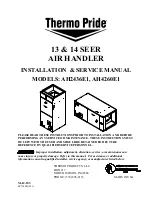 Preview for 1 page of Thermo Pride AH2436E1 Installation And Service Manual