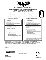 Thermo Pride GMD2-60N Installation And Service Manual preview