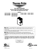 Preview for 1 page of Thermo Pride OH6FA072D48N Installation And Operation Manual