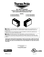 Thermo Pride OL6FA072D48 Installation And Operation Manual preview