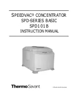 Preview for 1 page of Thermo Savant SPEEDVAC SPD Series Instruction Manual