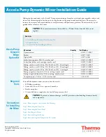 Thermo Scientific Accela Pump Installation Manual preview