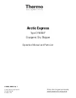 Предварительный просмотр 1 страницы Thermo Scientific Arctic Express CY50900 Operation Manual And Parts List