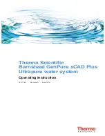 Preview for 1 page of Thermo Scientific Barnstead GenPure xCAD Plus System Operating Instructions Manual