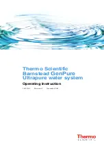 Preview for 1 page of Thermo Scientific Barnstead GenPure Operating Instruction