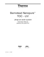 Thermo Scientific Barnstead Nanopure TOC - UV Operation Manual preview