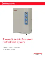 Thermo Scientific Barnstead Pretreatment System Installation And Operation Manual preview