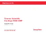 Preview for 1 page of Thermo Scientific Cryofuge 5500i GMP Instructions For Use Manual