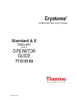 Preview for 1 page of Thermo Scientific Cryotome Operator'S Manual