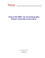 Preview for 1 page of Thermo Scientific Dionex ICS-5000+ Installation Instructions Manual